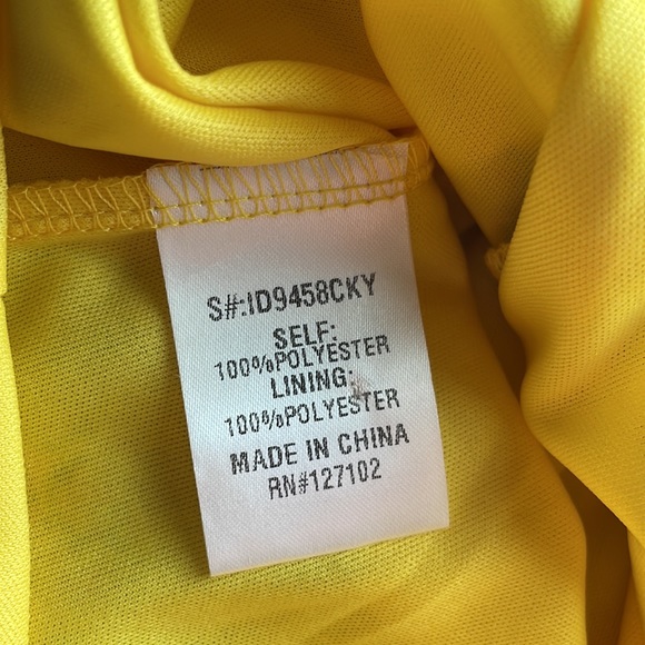 Pink Owl Yellow Floral Print Dress, Small - Picture 8 of 8